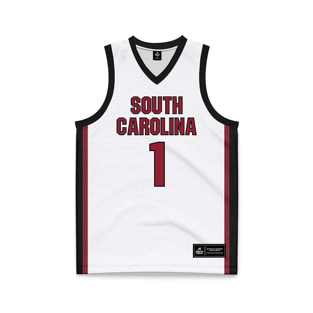 South Carolina - NCAA Women's Basketball : Carol Johnson - White Basketball Jersey-0