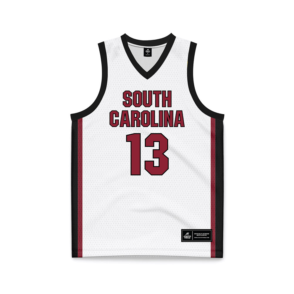 South Carolina - NCAA Men's Basketball : Grant Polk - White Basketball Jersey-0
