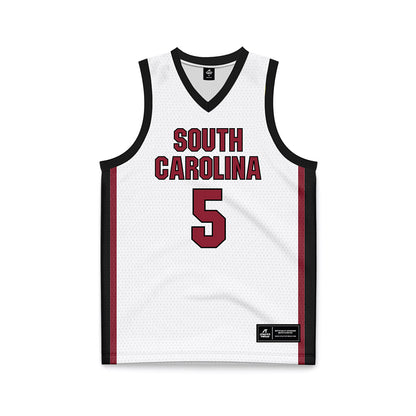 South Carolina - NCAA Women's Basketball : Tessa Johnson - White Basketball Jersey-0