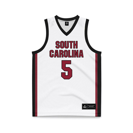 South Carolina - NCAA Women's Basketball : Tessa Johnson - White Basketball Jersey-0