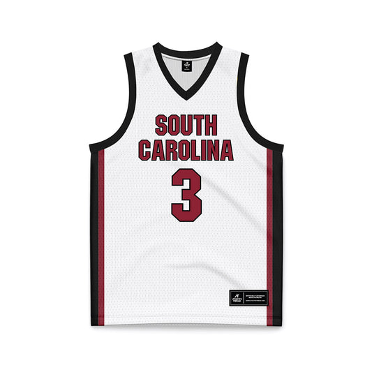 South Carolina - NCAA Women's Basketball : Kaeli Wynn - White Basketball Jersey-0