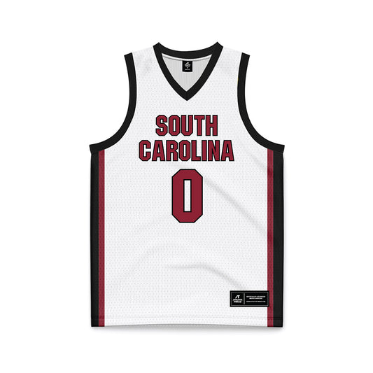 South Carolina - NCAA Women's Basketball : Oliviyah Edwards - White Basketball Jersey-0
