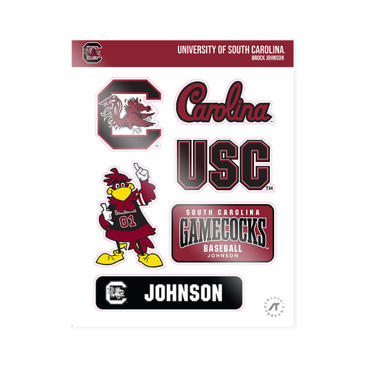 South Carolina - NCAA Baseball : Brock Johnson - Sticker Sheet-0