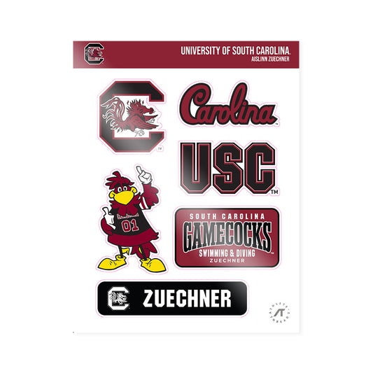 South Carolina - NCAA Women's Swimming & Diving : Aislinn Zuechner - Sticker Sheet-0