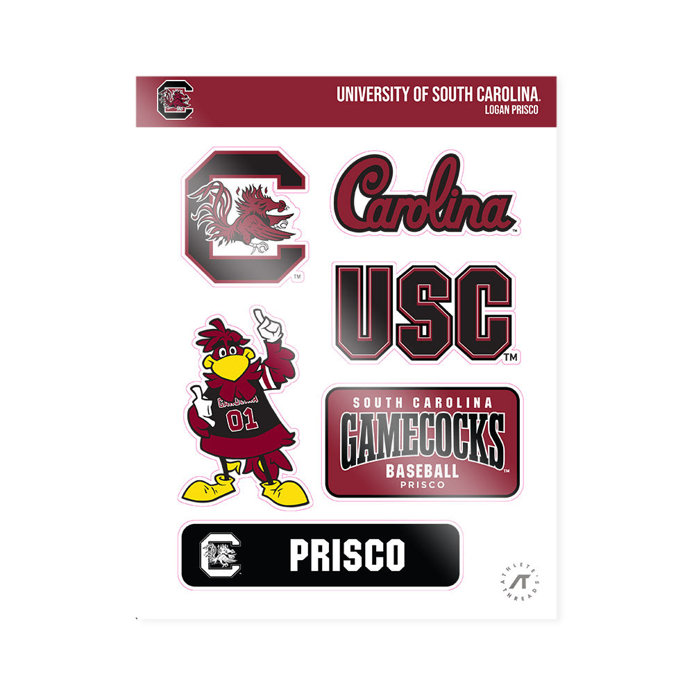 South Carolina - NCAA Baseball : Logan Prisco - Sticker Sheet-0