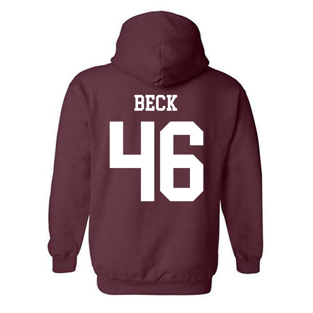 Texas A&M - NCAA Football : Qui Beck - Classic Shersey Hooded Sweatshirt-1