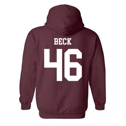 Texas A&M - NCAA Football : Qui Beck - Classic Shersey Hooded Sweatshirt-1