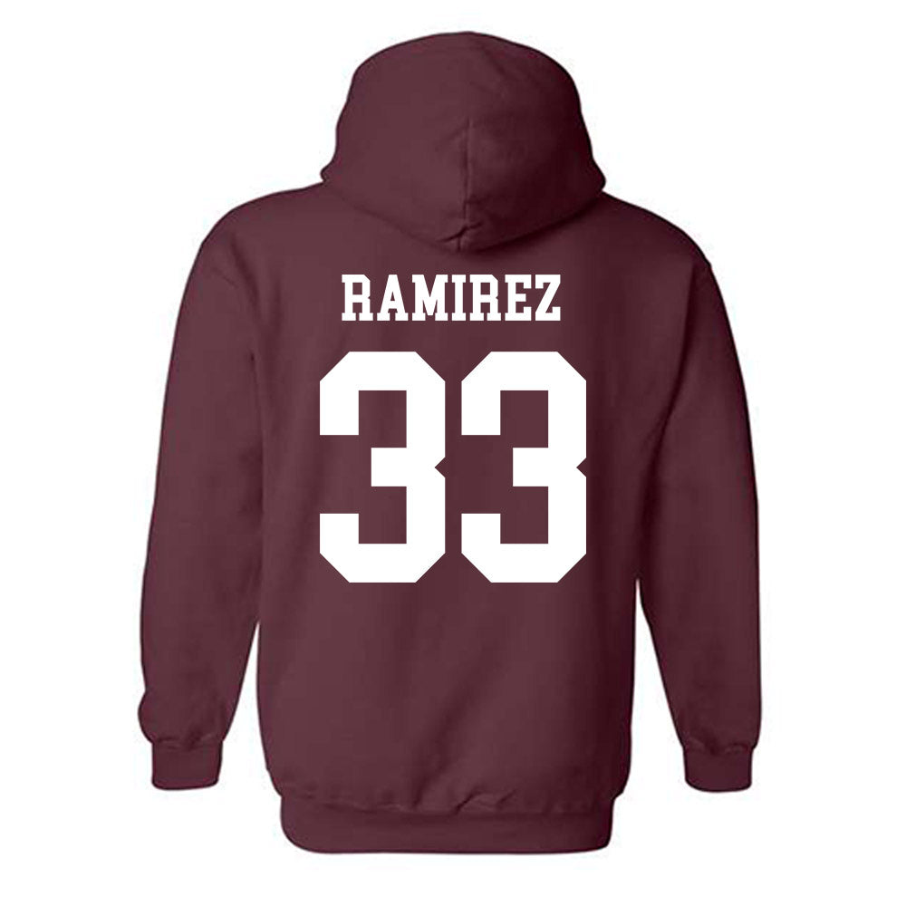 Texas A&M - NCAA Baseball : David Ramirez - Classic Shersey Hooded Sweatshirt-1