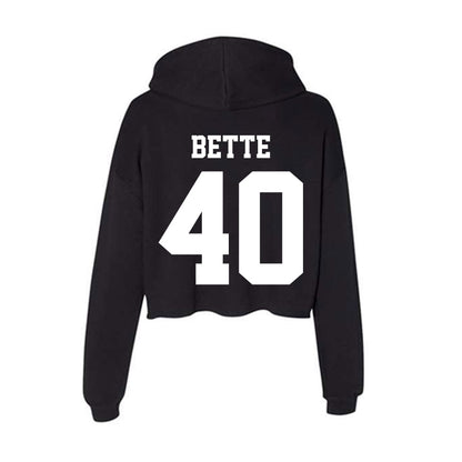 Penn State - NCAA Women's Lacrosse : Emily Bette - Classic Shersey Women's Crop Fleece Hoodie-1