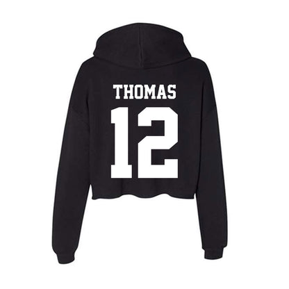 Penn State - NCAA Football : Xxavier Thomas - Classic Shersey Women's Crop Fleece Hoodie-1