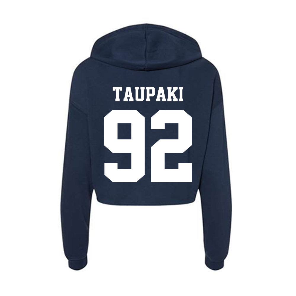 Penn State - NCAA Football : Siale Taupaki - Classic Shersey Women's Crop Fleece Hoodie-1
