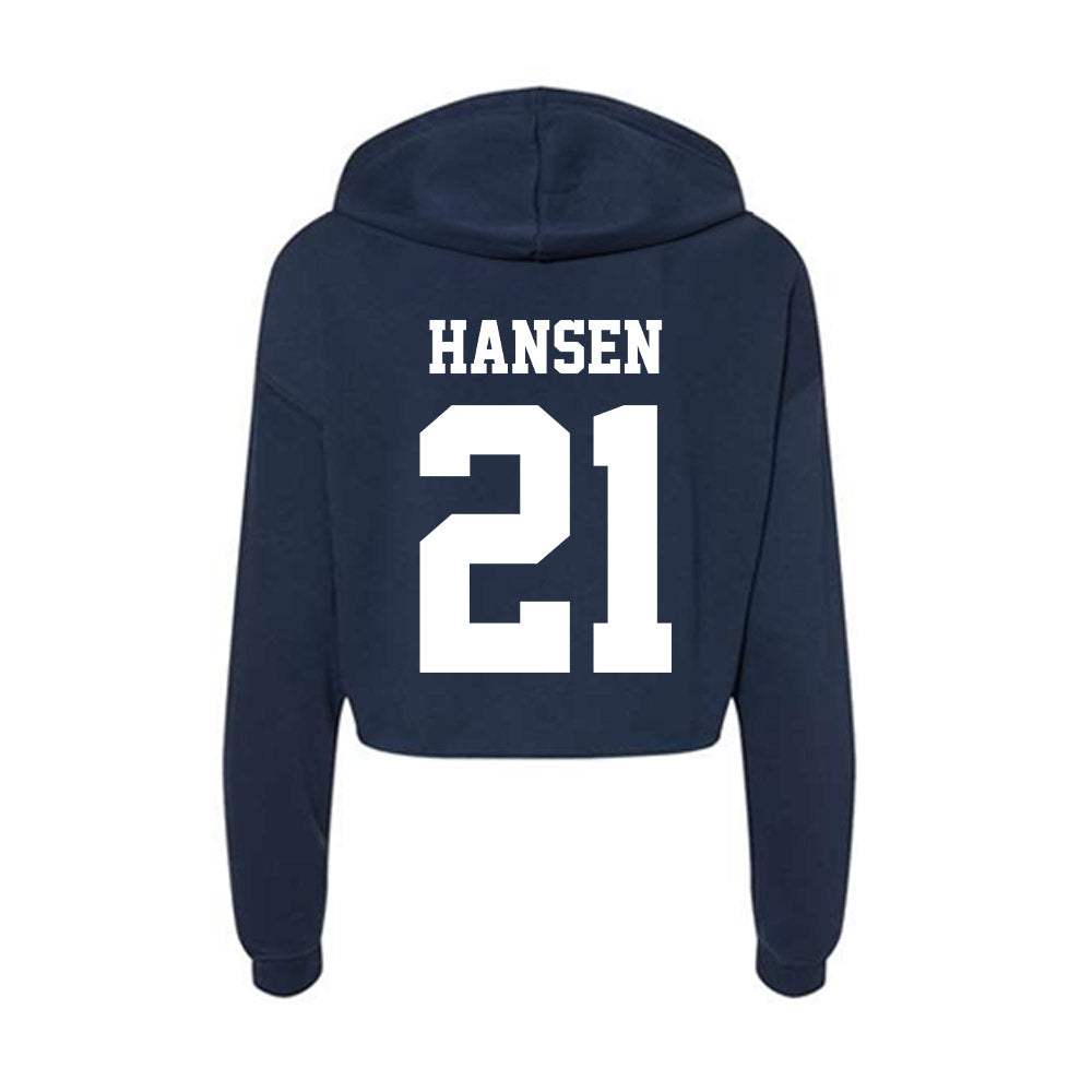Penn State - NCAA Football : Carson Hansen - Classic Shersey Women's Crop Fleece Hooded Sweatshirt-1
