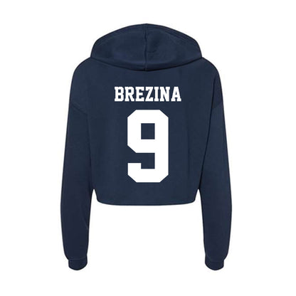 Penn State - NCAA Football : Cael Brezina - Classic Shersey Women's Crop Fleece Hooded Sweatshirt-1