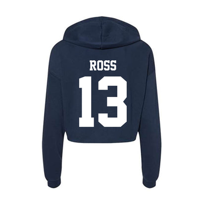 Penn State - NCAA Men's Soccer : Justin Ross - Classic Shersey Women's Crop Fleece Hooded Sweatshirt-1