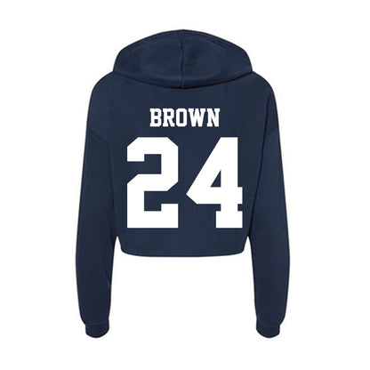 Penn State - NCAA Men's Soccer : Beckham Brown - Classic Shersey Women's Crop Fleece Hooded Sweatshirt-1