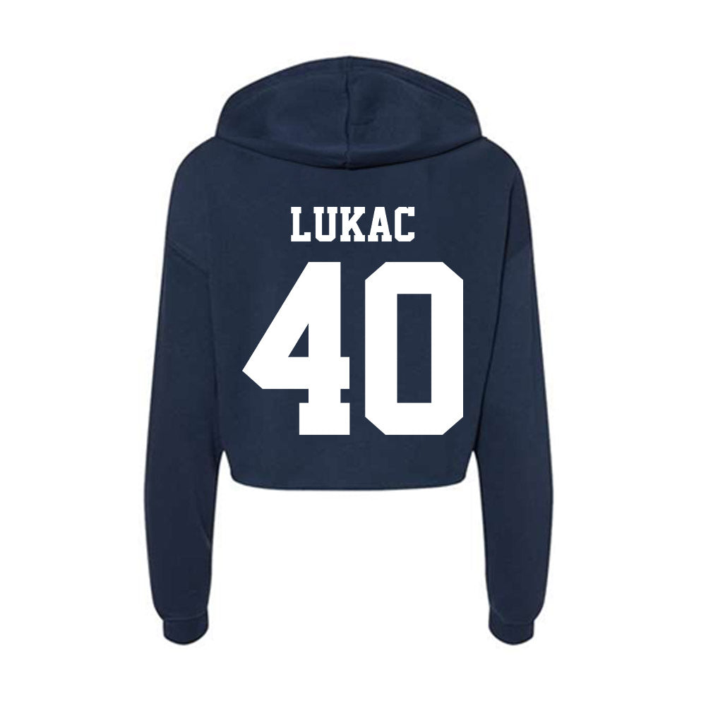 Penn State - NCAA Football : Jake Lukac - Classic Shersey Women's Crop Fleece Hooded Sweatshirt-1