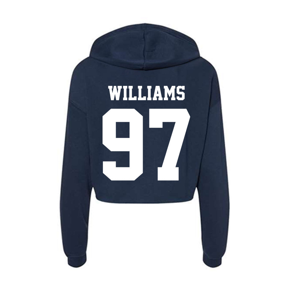 Penn State - NCAA Football : Keanu Williams - Classic Shersey Women's Crop Fleece Hooded Sweatshirt-1