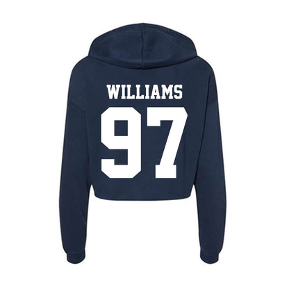 Penn State - NCAA Football : Keanu Williams - Classic Shersey Women's Crop Fleece Hooded Sweatshirt-1