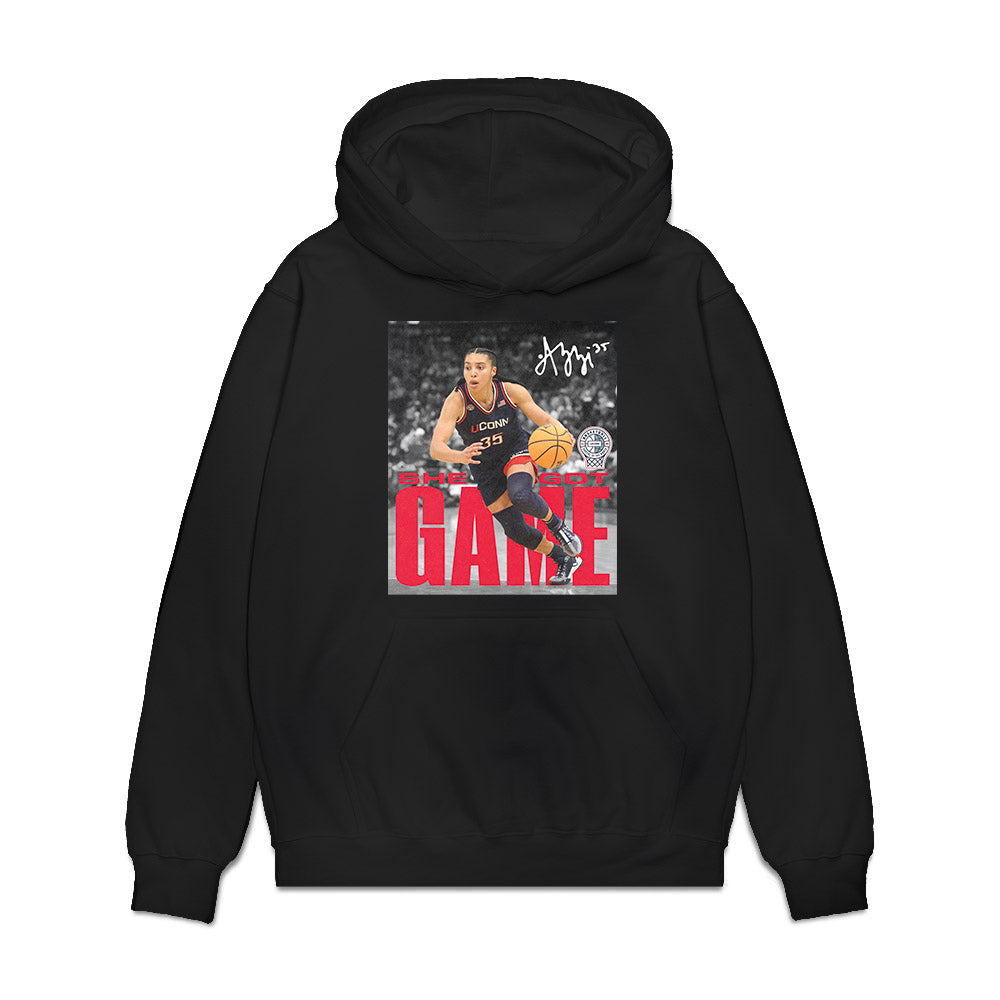 UConn - NCAA Women's Basketball : Azzi Fudd - Premium Hooded Sweatshirt-0