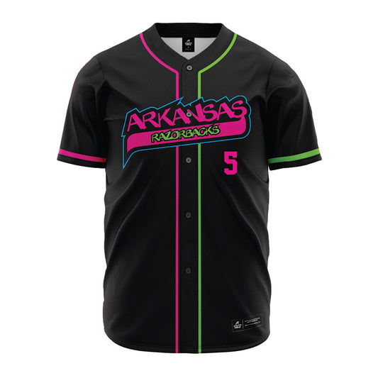 Arkansas - NCAA Baseball : TJ Pompey - Neon Dual-Tone Jersey-0