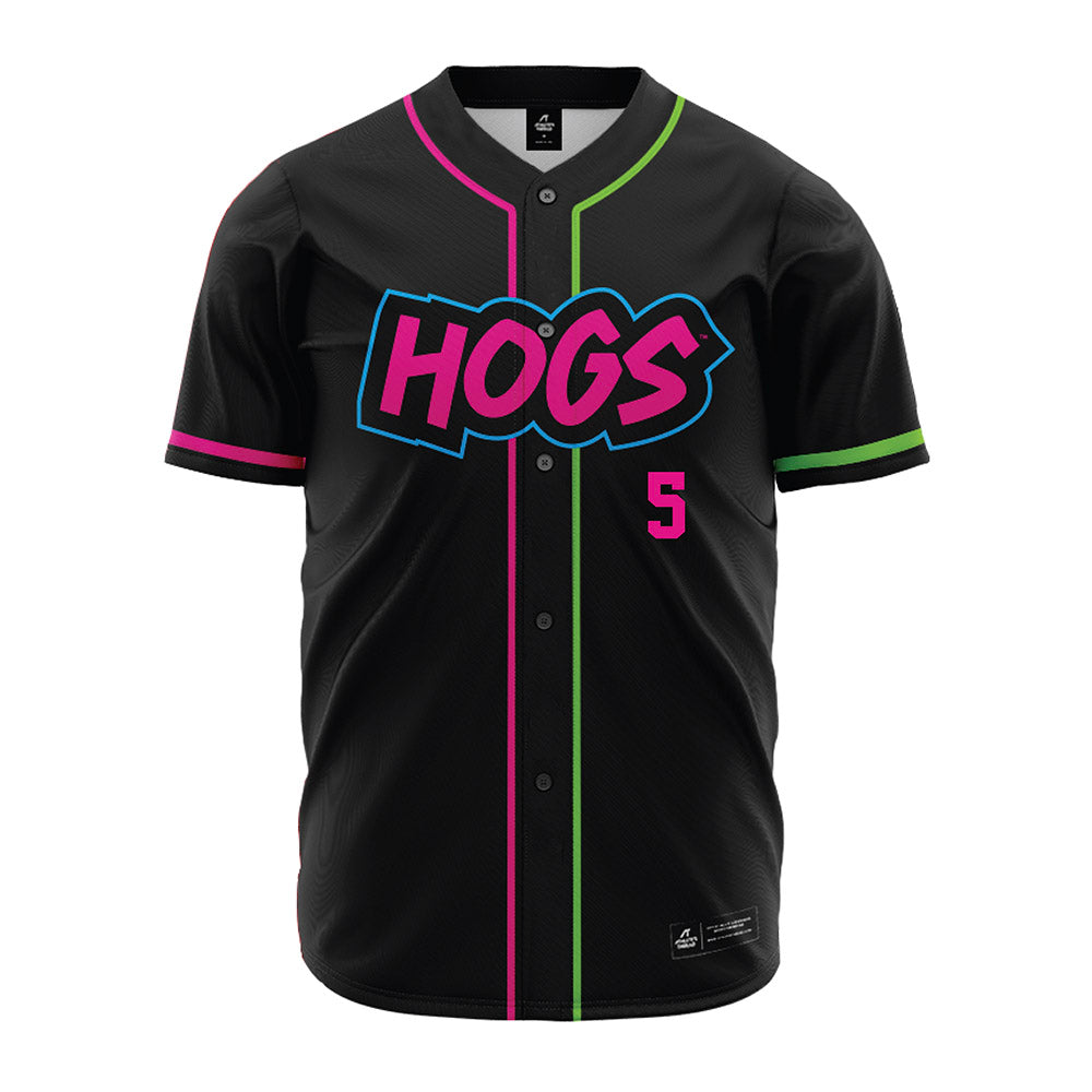 Arkansas - NCAA Baseball : TJ Pompey - Neon Dual-Tone Jersey-0