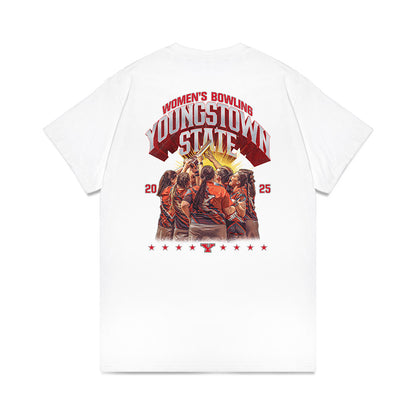 Youngstown State - NCAA Women's Bowling : - Team Huddle Comfort Colors T-Shirt-1