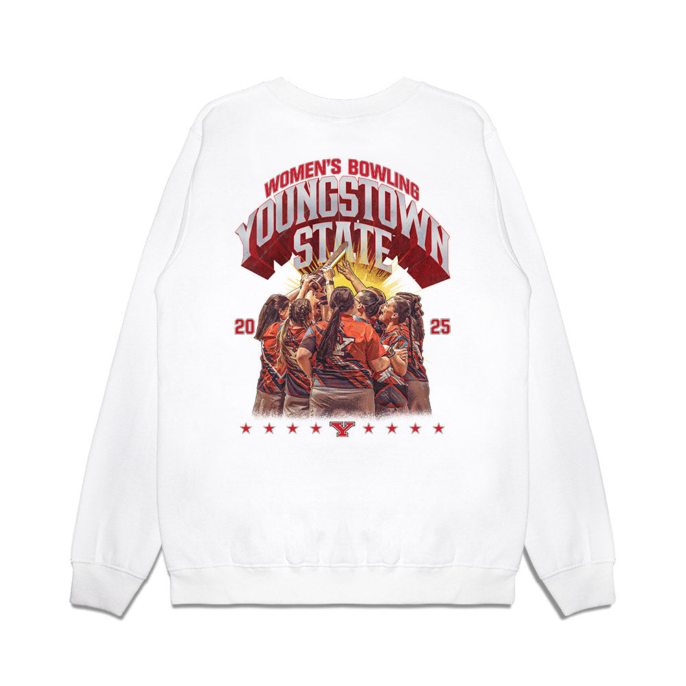 Youngstown State - NCAA Women's Bowling : - Team Huddle Premium Crewneck Sweatshirt-1
