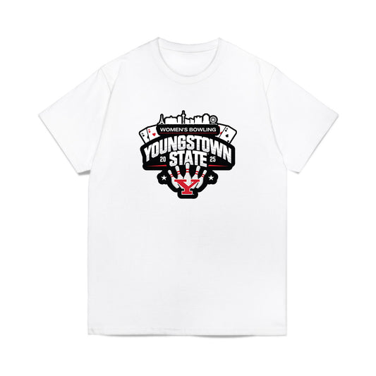 Youngstown State - NCAA Women's Bowling : - Team Huddle Comfort Colors T-Shirt-0