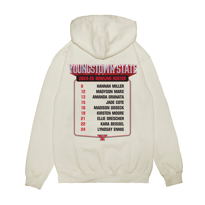 Youngstown State - NCAA Women's Bowling : - Roster Premium Hooded Sweatshirt-1