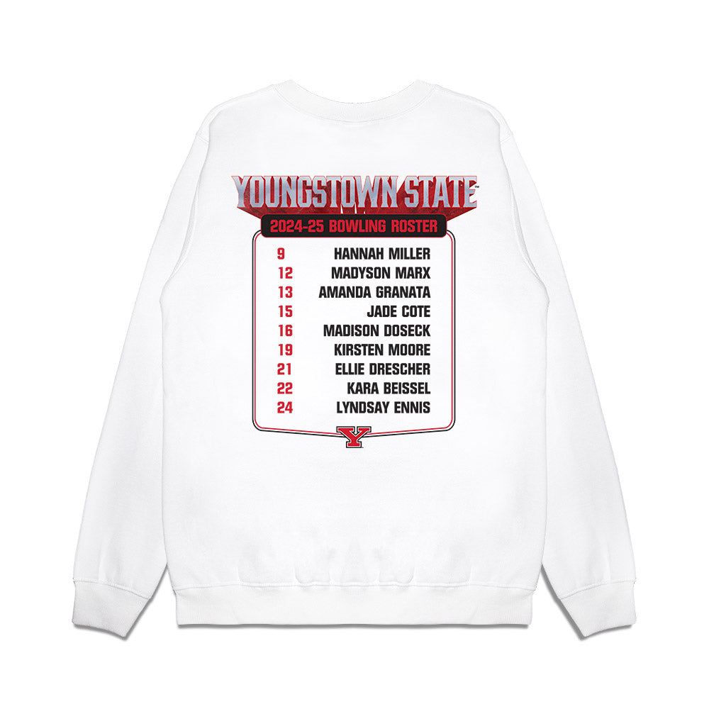 Youngstown State - NCAA Women's Bowling : - Roster Premium Crewneck Sweatshirt-1