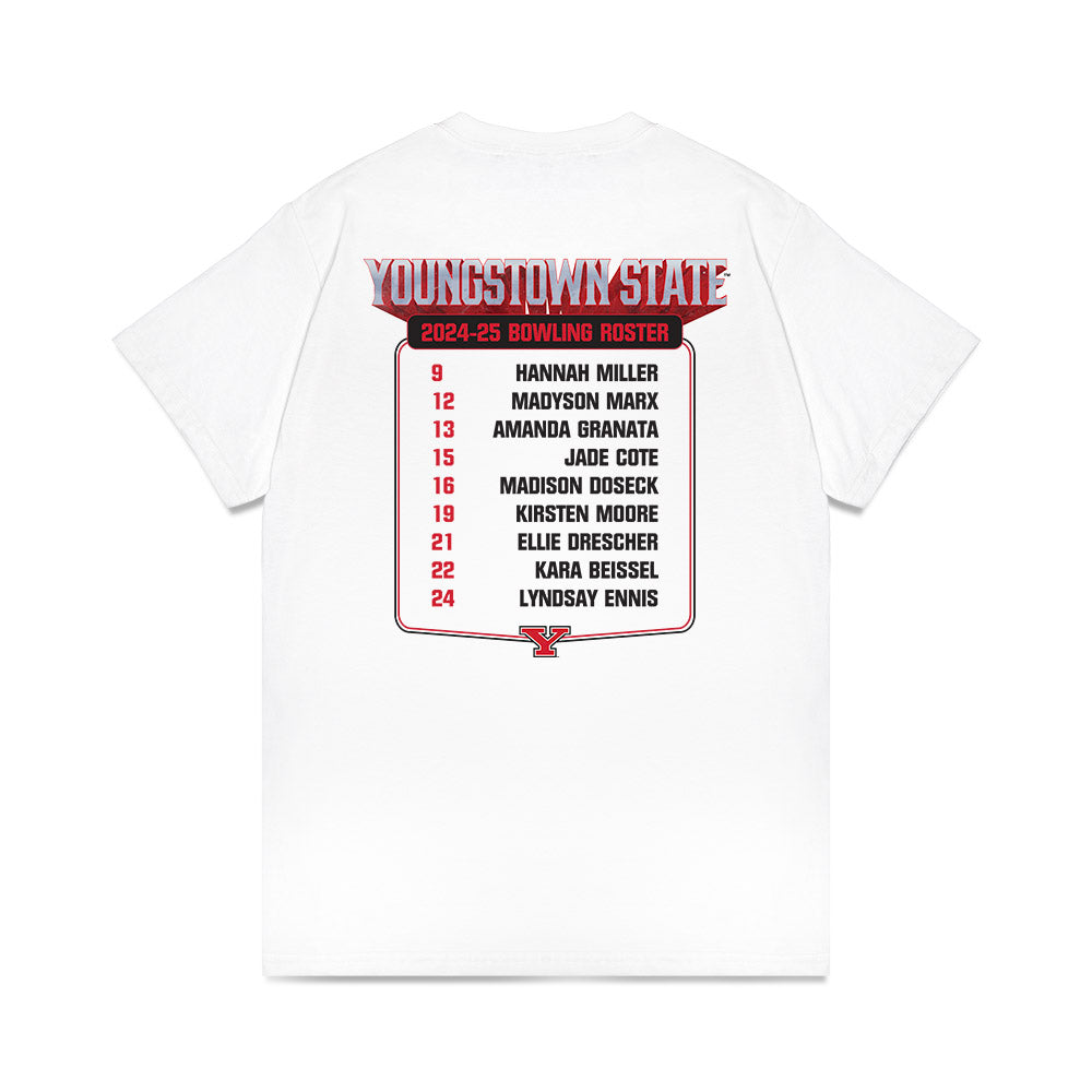 Youngstown State - NCAA Women's Bowling : - Roster Comfort Colors T-Shirt-1