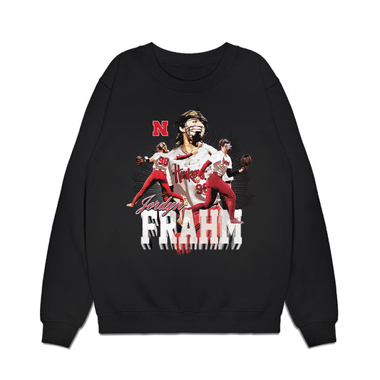 Nebraska - NCAA Softball : Jordyn Frahm - Collage Premium Crewneck Sweatshirt-0