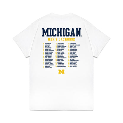 Michigan - NCAA Men's Lacrosse : - Roster Comfort Colors T-Shirt-1