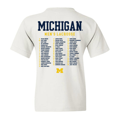 Michigan - NCAA Men's Lacrosse : - Roster Youth T-Shirt-1