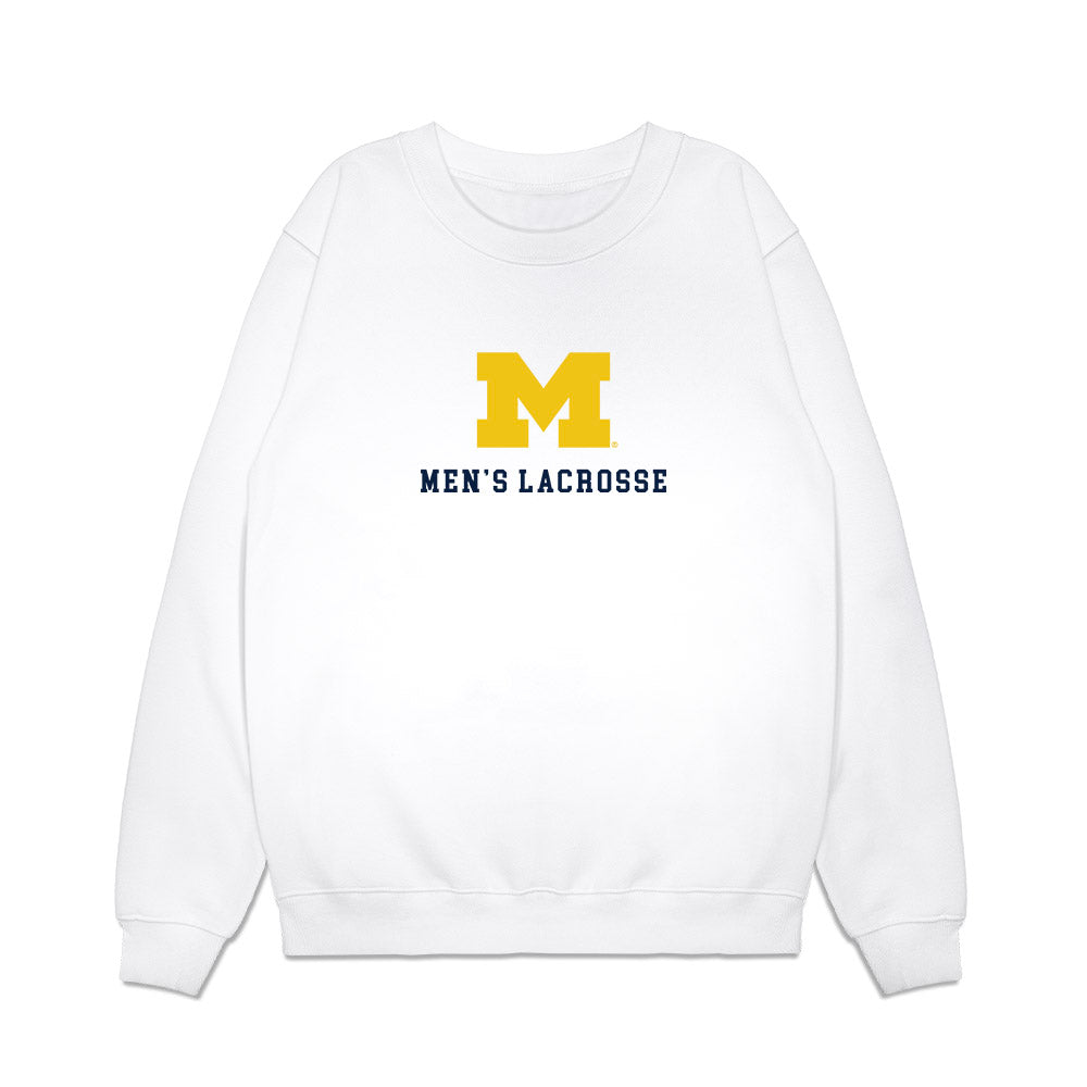Michigan - NCAA Men's Lacrosse : - Roster Premium Crewneck Sweatshirt-0