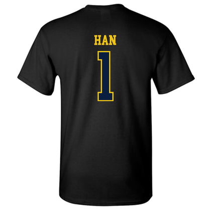 Michigan - NCAA Men's Lacrosse : Matt Han - Sports Shersey T-Shirt-1
