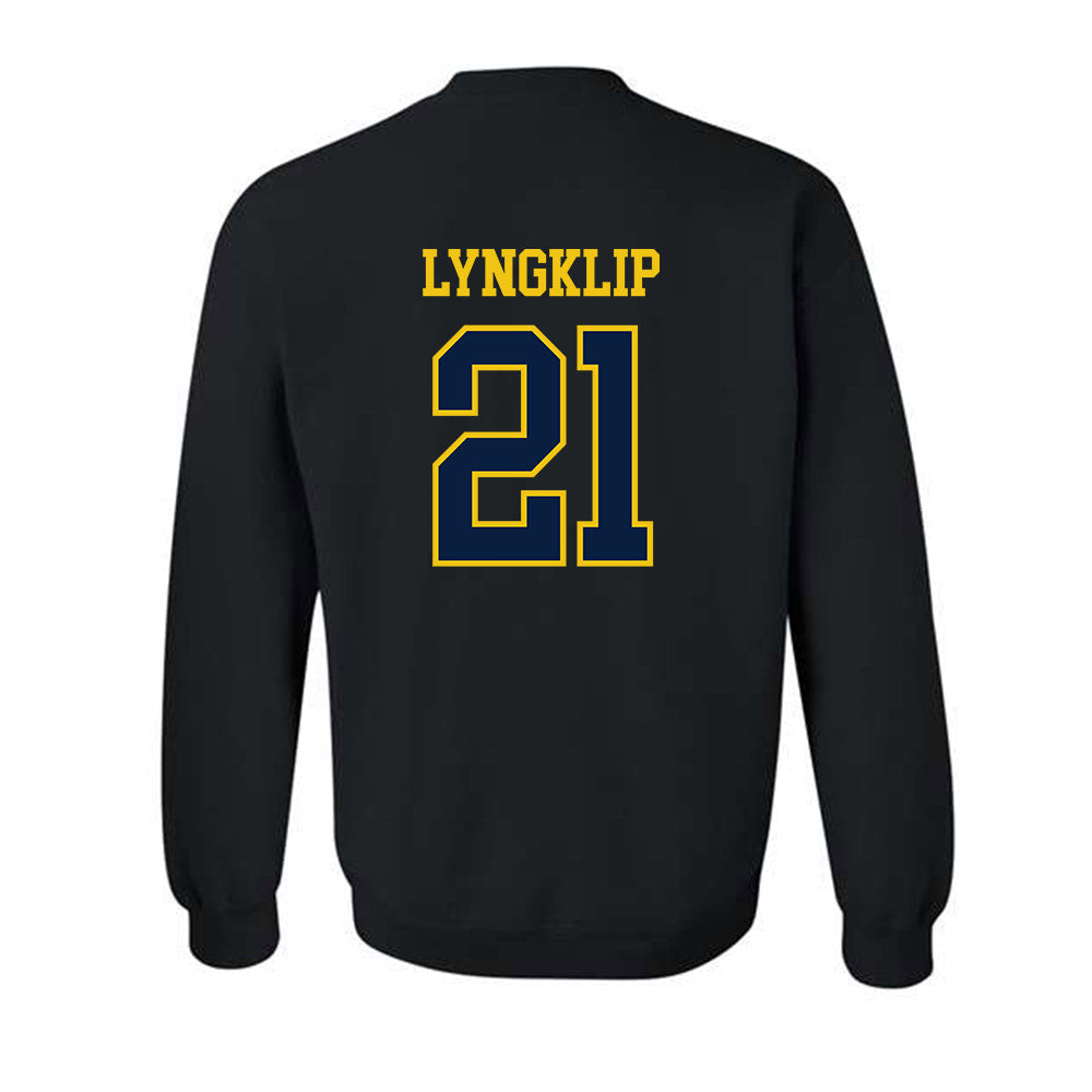 Michigan - NCAA Men's Lacrosse : Ryan Lyngklip - Sports Shersey Crewneck Sweatshirt-1