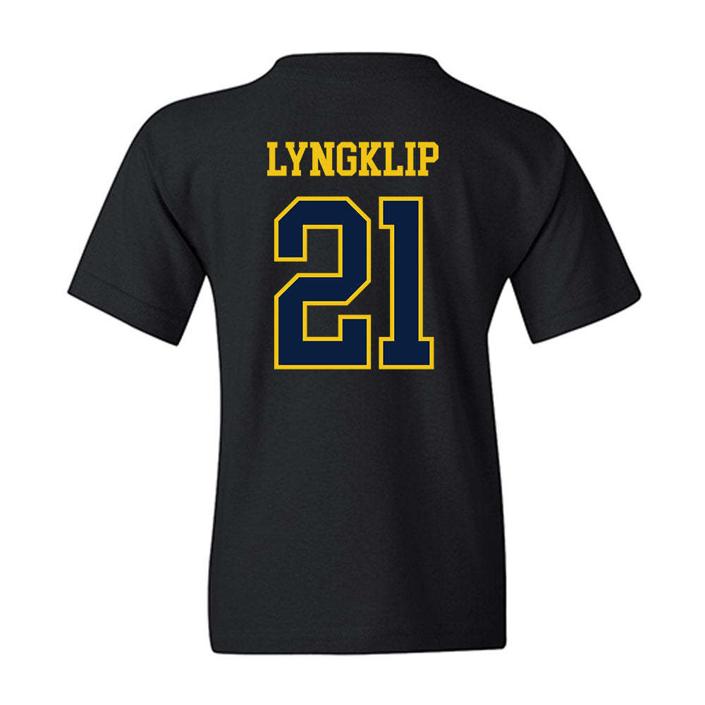 Michigan - NCAA Men's Lacrosse : Ryan Lyngklip - Sports Shersey Youth T-Shirt-1