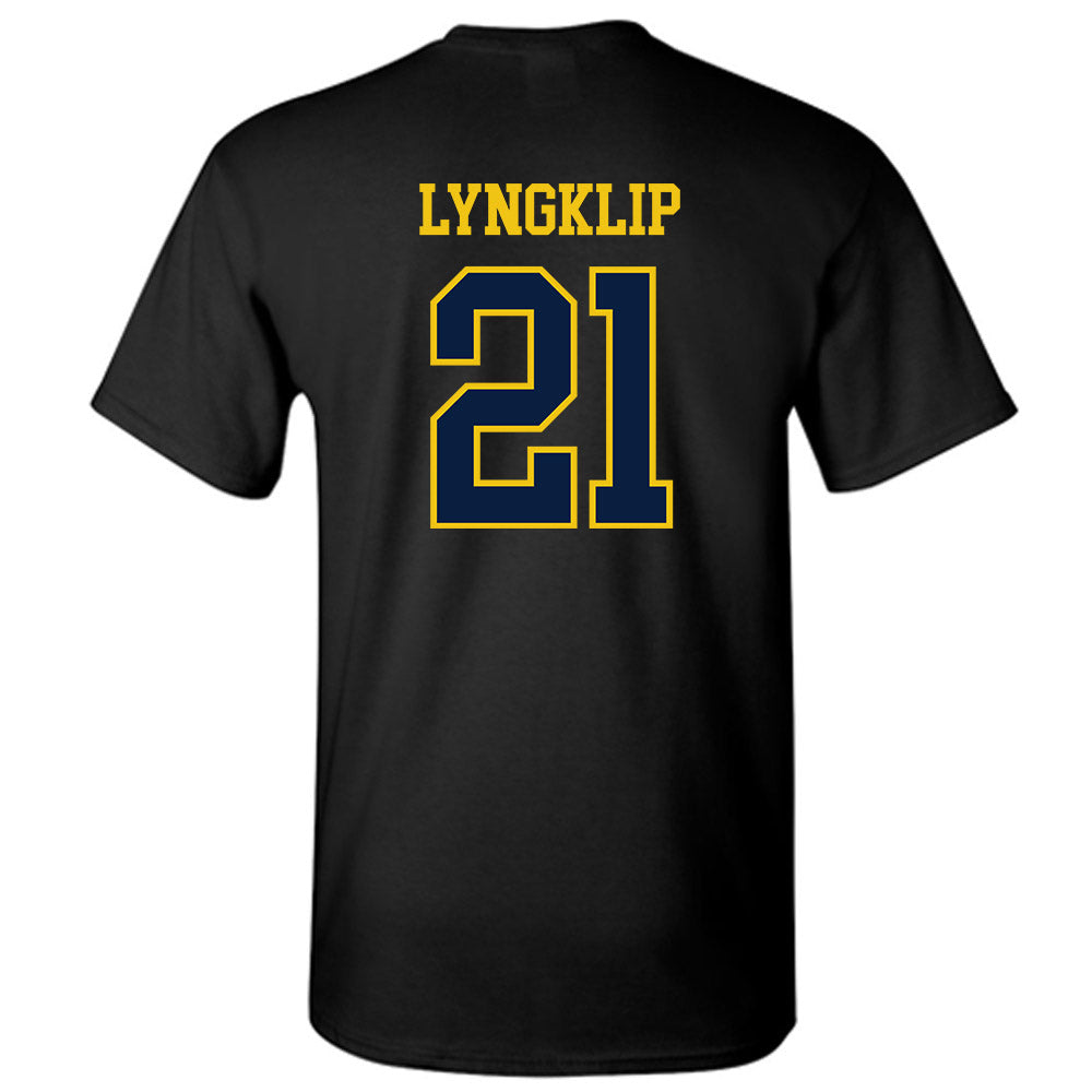 Michigan - NCAA Men's Lacrosse : Ryan Lyngklip - Sports Shersey T-Shirt-1