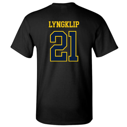 Michigan - NCAA Men's Lacrosse : Ryan Lyngklip - Sports Shersey T-Shirt-1