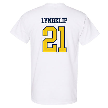 Michigan - NCAA Men's Lacrosse : Ryan Lyngklip - Sports Shersey T-Shirt-1