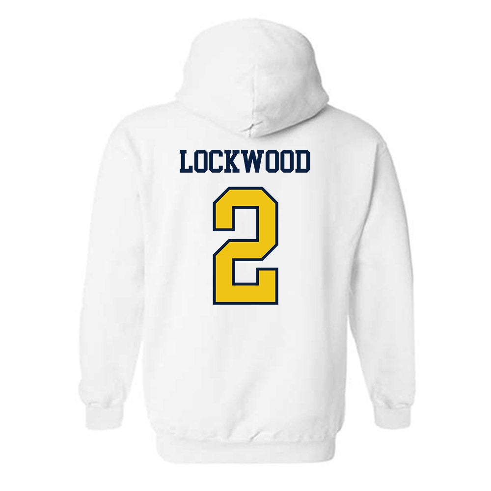 Michigan - NCAA Men's Lacrosse : Bo Lockwood - Sports Shersey Hooded Sweatshirt-1