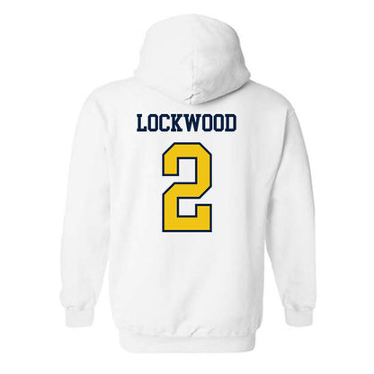 Michigan - NCAA Men's Lacrosse : Bo Lockwood - Sports Shersey Hooded Sweatshirt-1