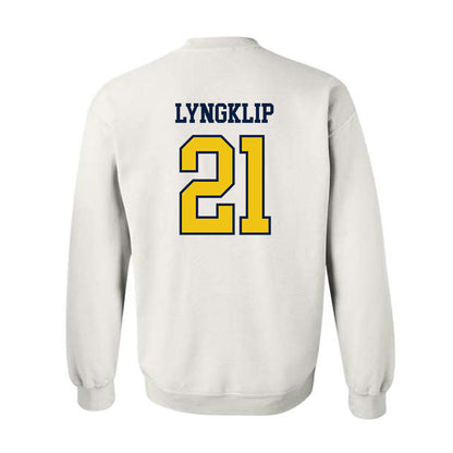 Michigan - NCAA Men's Lacrosse : Ryan Lyngklip - Sports Shersey Crewneck Sweatshirt-1
