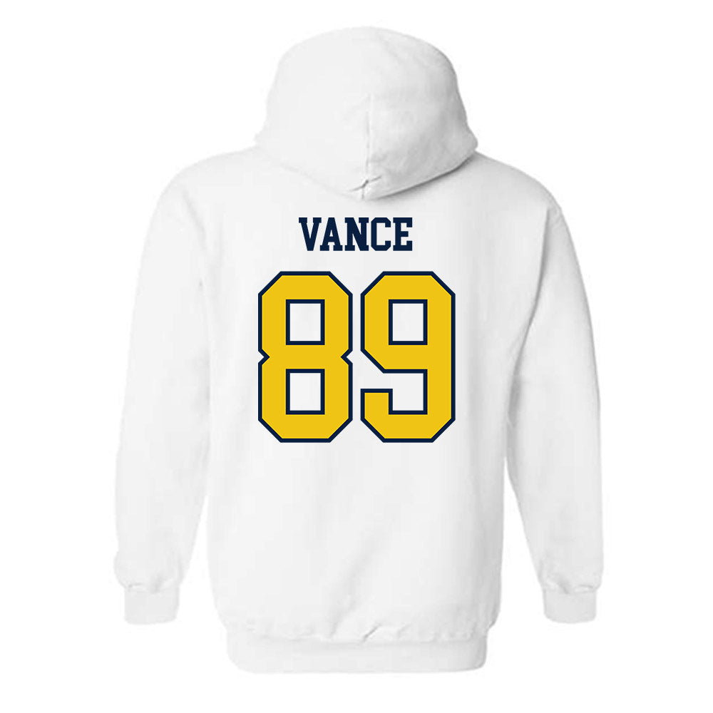 Michigan - NCAA Men's Lacrosse : Mason Vance - Sports Shersey Hooded Sweatshirt-1