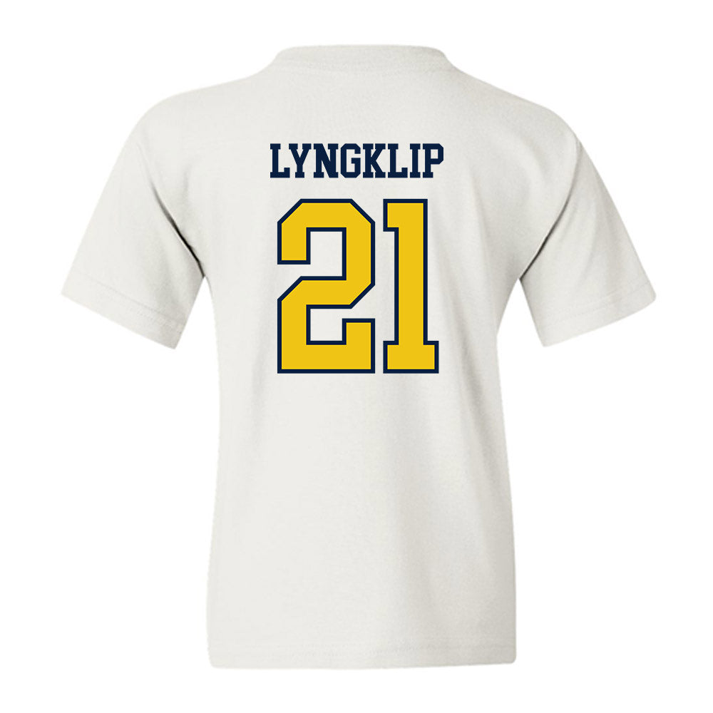 Michigan - NCAA Men's Lacrosse : Ryan Lyngklip - Sports Shersey Youth T-Shirt-1