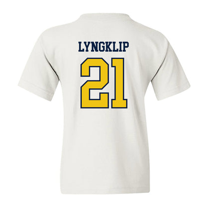 Michigan - NCAA Men's Lacrosse : Ryan Lyngklip - Sports Shersey Youth T-Shirt-1
