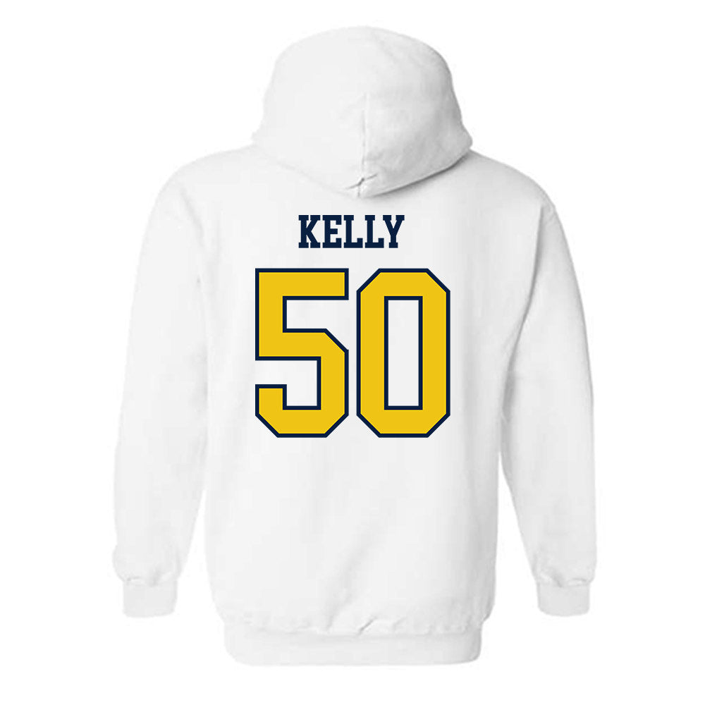 Michigan - NCAA Men's Lacrosse : Michael Kelly - Sports Shersey Hooded Sweatshirt-1