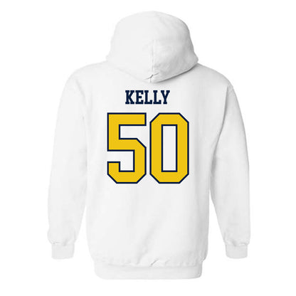Michigan - NCAA Men's Lacrosse : Michael Kelly - Sports Shersey Hooded Sweatshirt-1