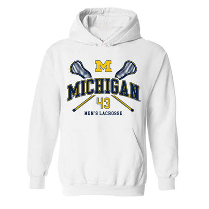 Michigan - NCAA Men's Lacrosse : Kevin Kearns - Sports Shersey Hooded Sweatshirt-0